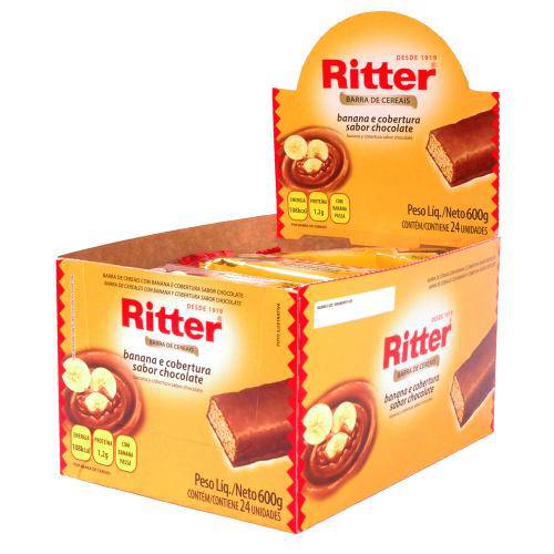 Barra de Cereais Banana Chocolate C/24 - Ritter