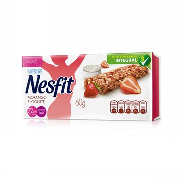 Barra de Cereais Nestlé Nesfit Morango e Iogurte 60g com 3 Unidades
