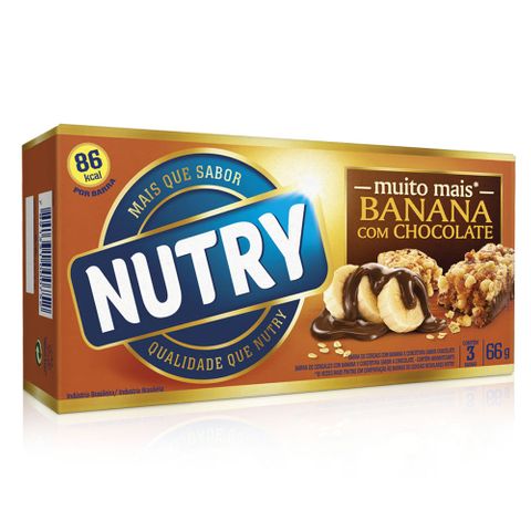 Barra de Cereais Nutry Banana com Chocolate C/3 - Nutrimental