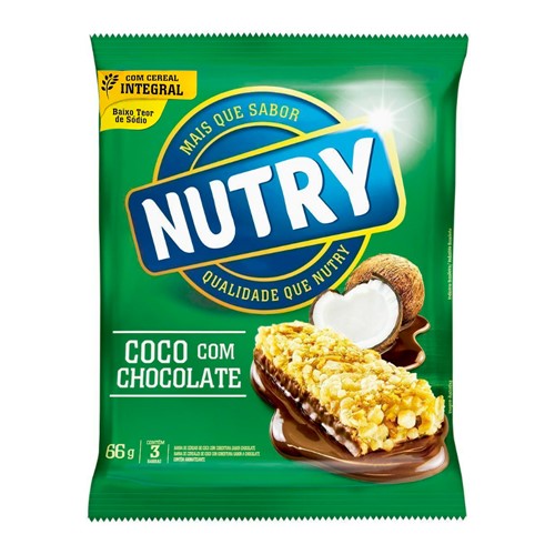 Barra de Cereais Nutry Coco com Chocolate com 3 Unidades