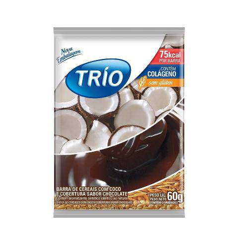 Barra de Cereais Trio Coco com Chocolate 3 Unidades de 20g
