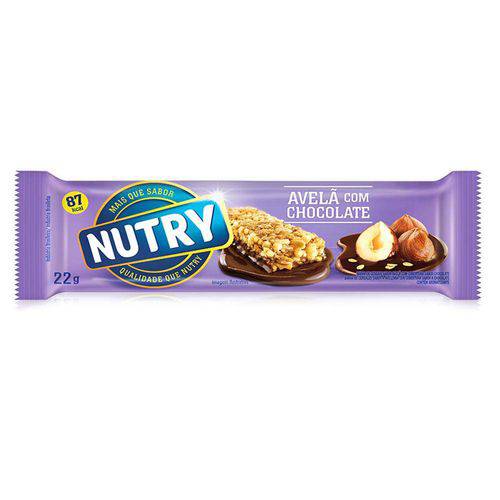 Barra de Cereal Avelã com Chocolate Nutry Cx 24Un (22G)