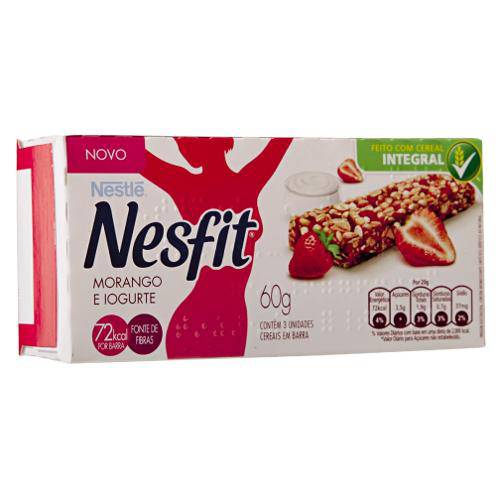 Barra de Cereal Nestlé Morango e Iogurte 60g 3 Unidades