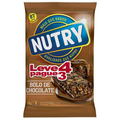 Barra de Cereal Nutry Bolo de Chocolate Leve 4 Pague 3