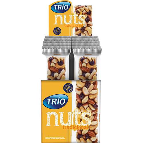 Barra de Cereal Nuts Tradicional 12 Unidades - Trio