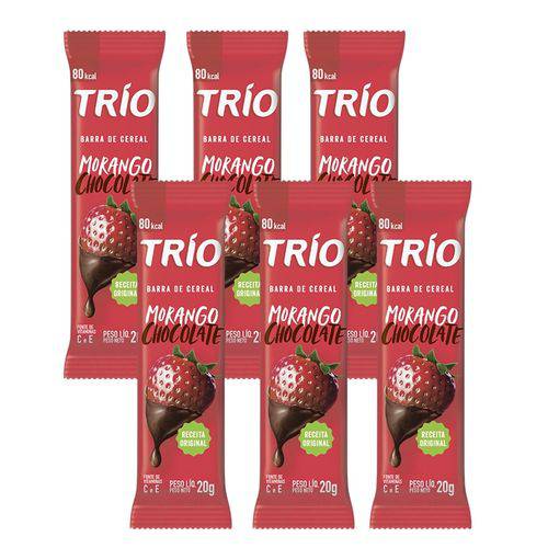Barra de Cereal Trio com 12 Unid Morango com Chocolate