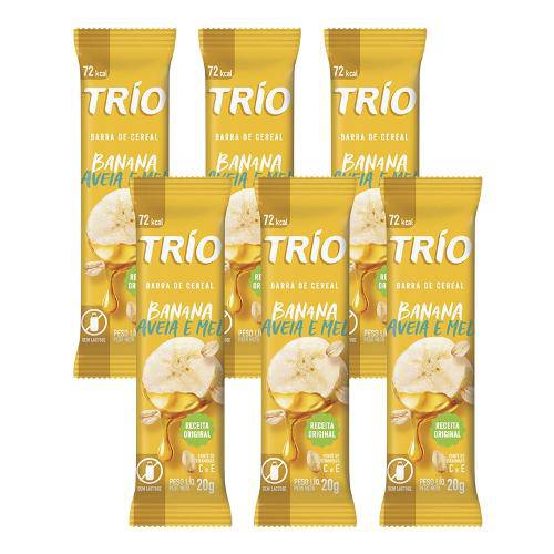 Barra de Cereal Trio com 6 Unid Banana, Aveia e Mel