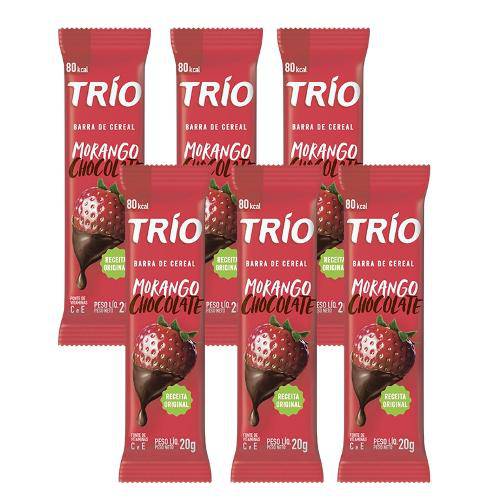 Barra de Cereal Trio com 6 Unid Morango com Chocolate