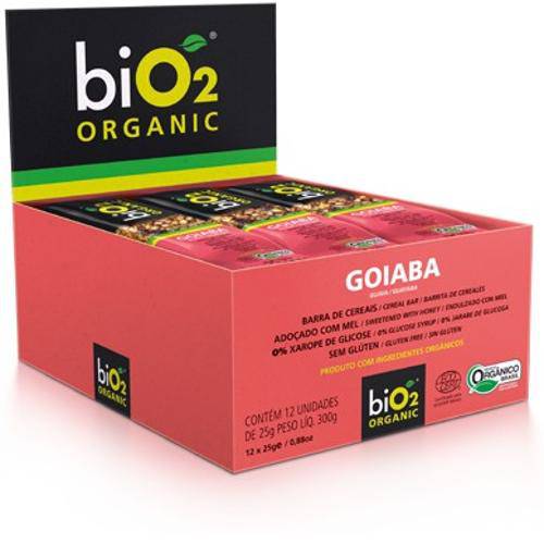 Barra de Cereias Bio2 Organic Goiaba Sem Glúten e Lactose com 12 Und.