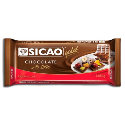 Barra de Chocolate ao Leite Gold 1,05kg - Sicao