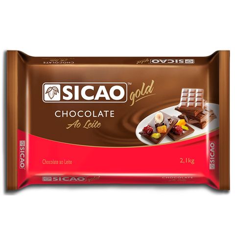 Barra de Chocolate ao Leite Gold 2,1kg - Sicao