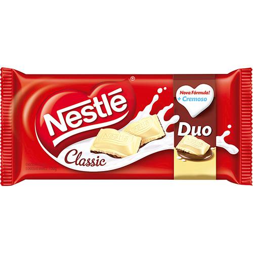 Barra de Chocolate Classic Duo ao Leite Nestlé 150g