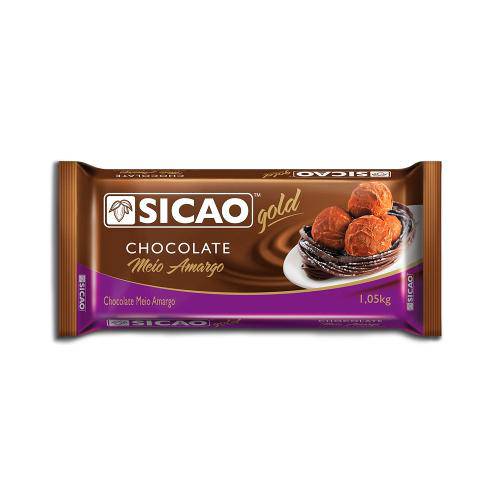 Barra de Chocolate Meio Amargo 1,05kg - Sicao
