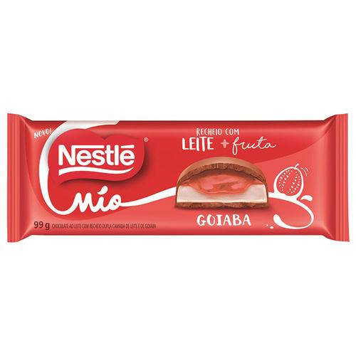 Barra de Chocolate Mio Recheio Leite + Goiaba Nestlé 99g