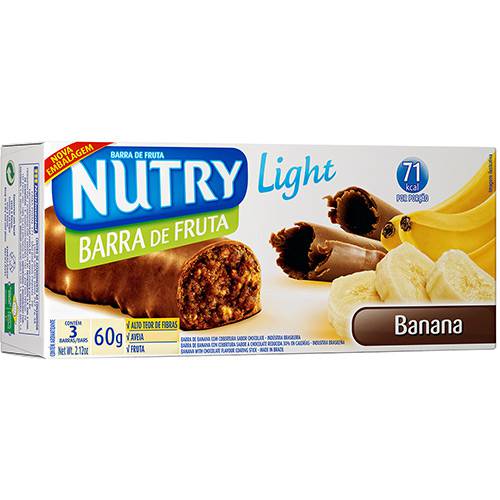 Barra de Fruta Nutry Banana Light 60g 3 Unidades