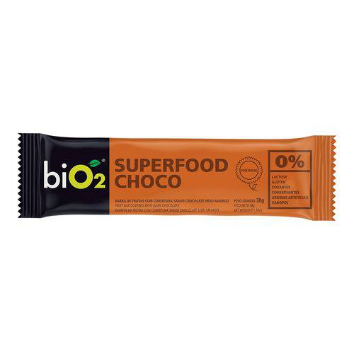 Barra de Frutas BiO2 Superfood Choco Cobertura de Chocolate Meio Amargo 38g