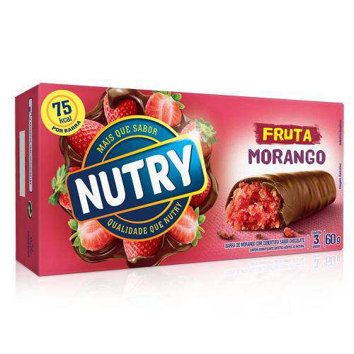 Barra de Frutas Nutry Morango C/3 - Nutrimental
