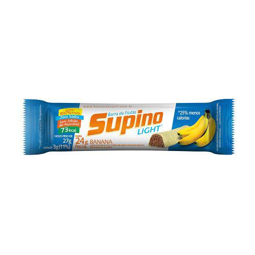 Barra de Frutas Supino Light Banana com Chocolate Branco 24g