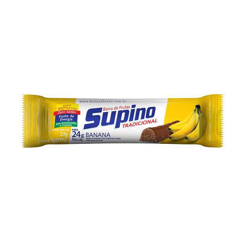 Barra de Frutas Supino Tradicional Banana com Chocolate 24g