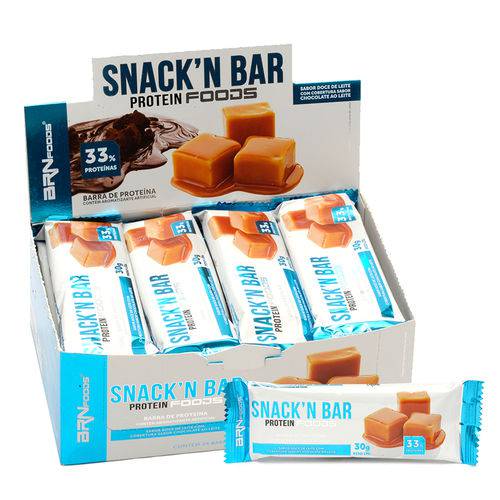 Barra de Protein Snack’n Foods Caixa 24 Unidades – Brnfoods