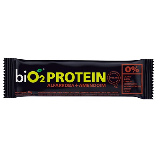 Barra de Proteína BiO2 Protein Alfarroba e Amendoim com 40g