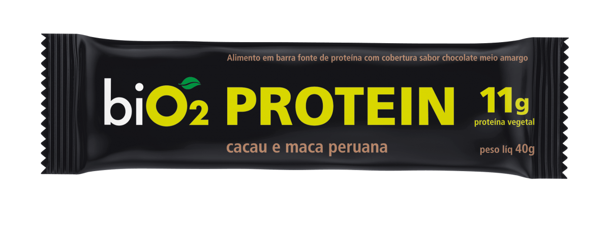 Barra de Proteína Cacau e Maca Peruana 40g - BiO2