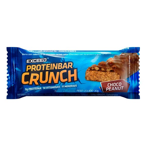 Barra de Proteína Exceed Proteinbar Crunch Choco Peanut com 30g