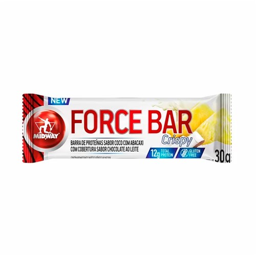 Barra de Proteína Force Bar Crispy Midway Coco com Abacaxi 30g