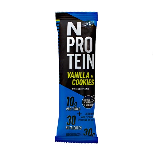 Barra de Proteína NProtein Nutry Vanilla & Cookies com 30g