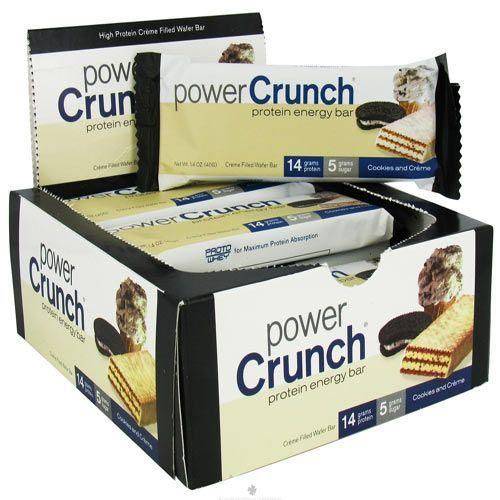 Barra de Proteina Power Crunch - Cookies e Creme Caixa com 12 - Bnrg