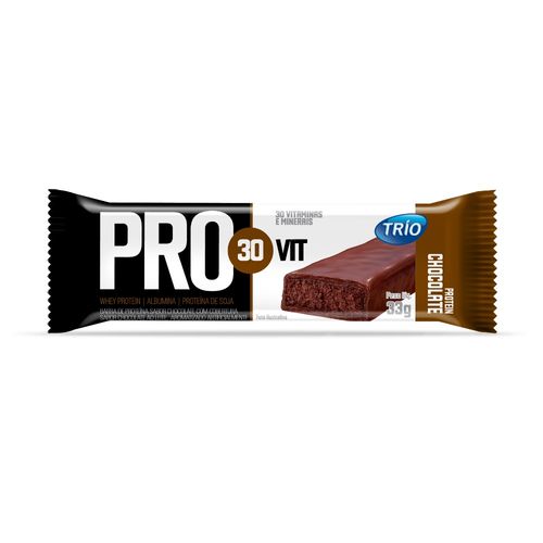 Barra de Proteína Trio Pro30Vit Chocolate 1 Unidade de 33g