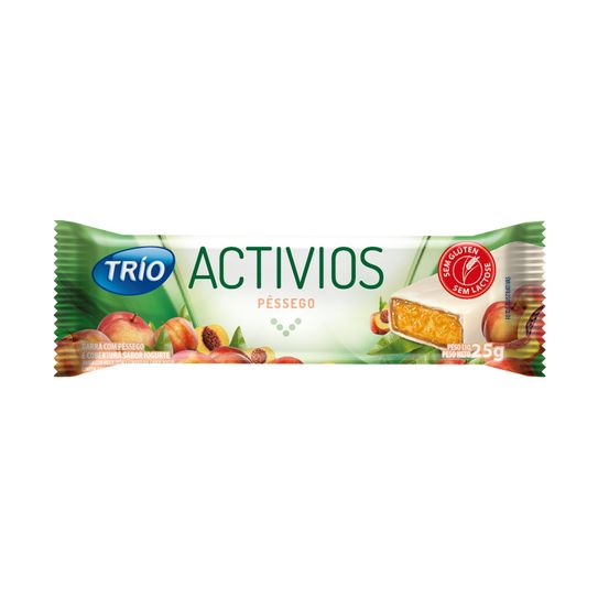 Barra Trio Activios Pêssego 25g