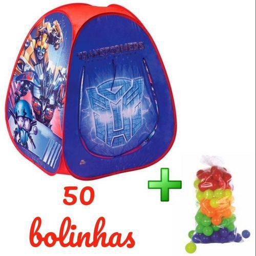 Barraca Cabana Toca Infantil Transformers Piscina de Bolinha