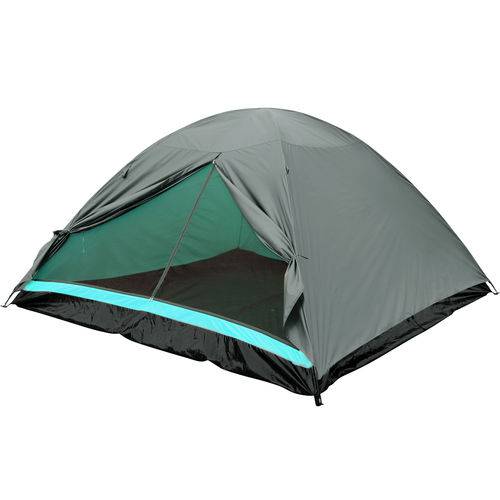 Barraca Camping Dome 6 Premium C/ Cobertura Verde/cinza Bel Fix