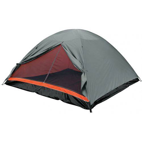 Barraca de Camping Dome 4 Pessoas Premium Cinza Bel Fix.
