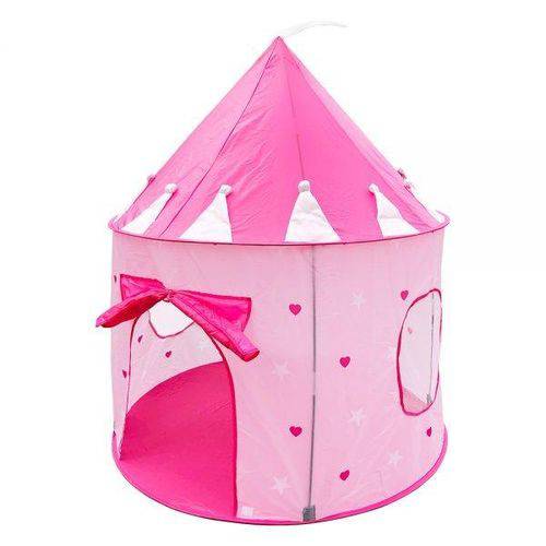 Barraca Infantil Castelo das Princesas Meninas Grande Rosa DM Toys