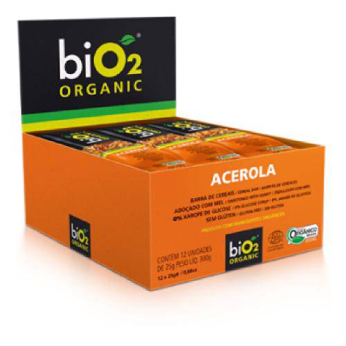 Barrinha Bio2 Organic Acerola 12 Unidades de 25 Gramas