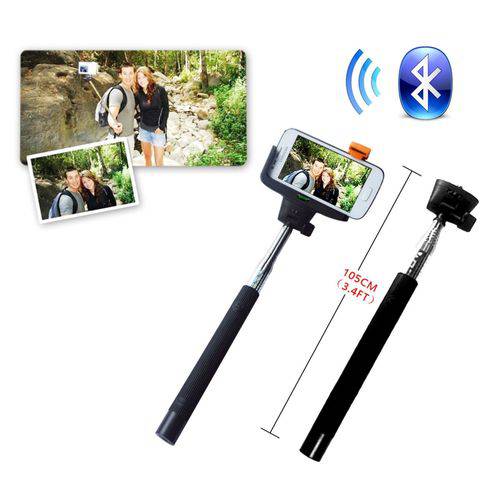 Bastão Retrátil para Selfie com Disparador para IPhone e Samsung