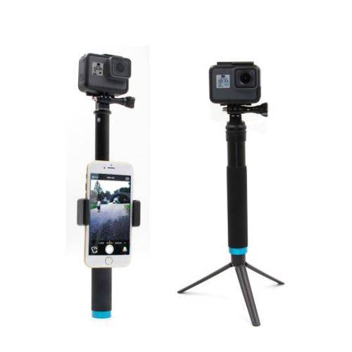 Bastao Selfie Telesin Monopod em Aluminio para GoPro, Sjcam e Celular