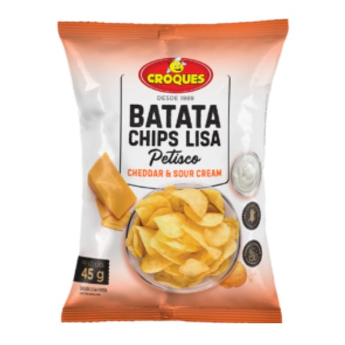 Batata Chips Lisa Croques Cheddar e Sour Cream 45g