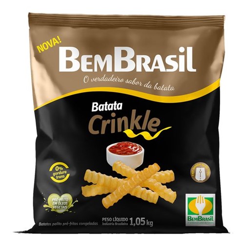 Batata Congelada Crinkle Bem Brasil 1,05kg