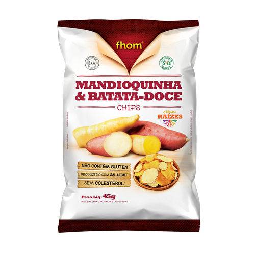 Batata Doce e Mandioquinha Chips Fhom 45g