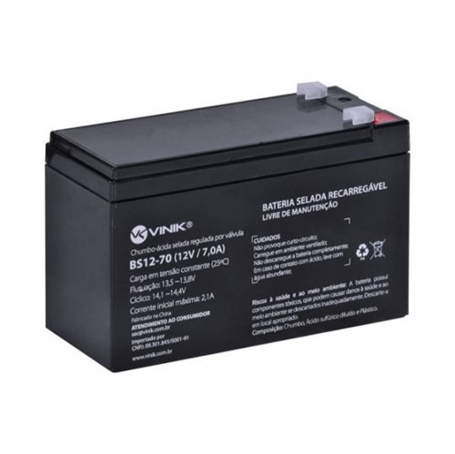 Bateria 12V 7,0A Selada VLCA BS12-70 Vinik | InfoParts