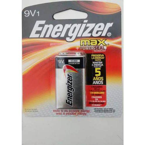 Bateria 9 Volts Alcalina Energizer Max 9v Cartela Individual