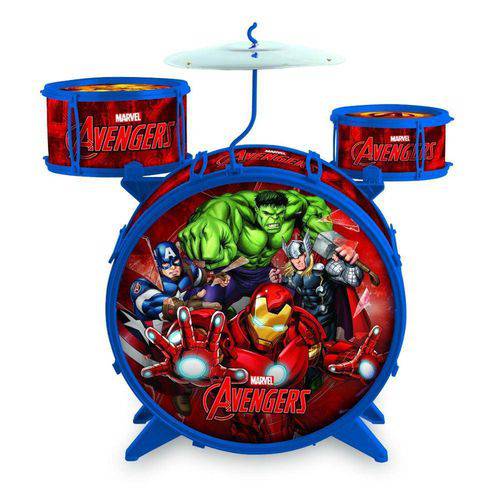 Bateria Acústica Infantil Avengers Vingadores Disney - Toyng