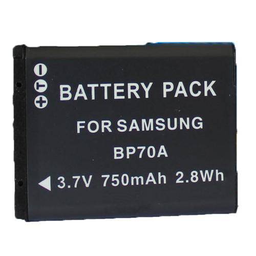 Bateria Bp70a 740mah para Câmera Digital e Filmadora Samsung Pl20 Pl100 Pl120 Es70 Es80 Es90 Es95