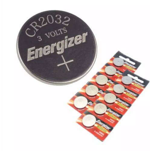 Bateria Cr 2032 Tipo Moeda Energizer Cartela C/ 10 Baterias