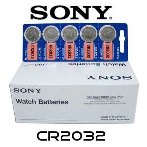 Bateria Cr2032 Sony Caixa C 100 Unidades Lithium 3v Original