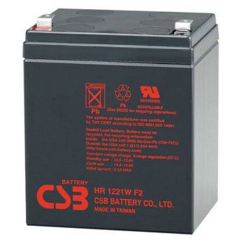 Bateria CSB HR1221W 12VDC 5Ah para Nobreaks, Longa Vida 5 Anos