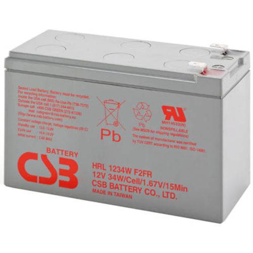 Bateria CSB HRL 1234W F2 12VDC 9Ah 34W para Nobreaks, Longa Vida 8anos